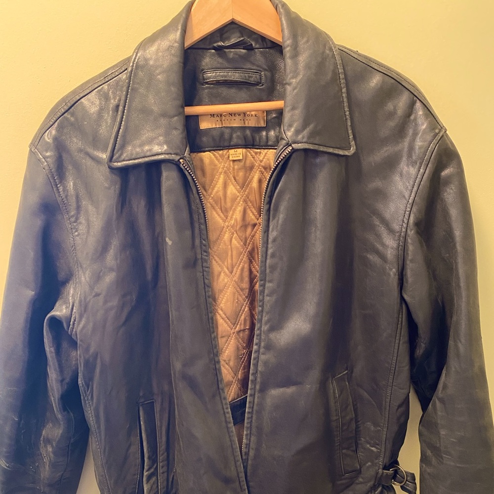 Mens (M) Mark New York leather jacket